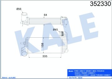 TURBO RADTYATORU C MAX II FOCUS III TRANSIT CONNECT TOURNEO CONNECT 1.5TDCI 11>