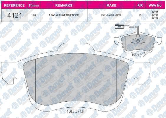 FREN BALATASI ON 500 L 12> DOBLO III 10> / COMBO 12>
