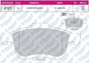 FREN BALATASI ON 500 L 12> DOBLO III 10> / COMBO 12>