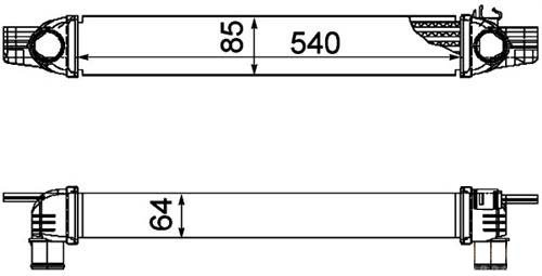Turbo Radyatörü (Intercooler) Fıorıno 1.3Dmtj-Bıpper 1.4Hdi-Nemo 1.3Hdi-1.4Hdi 08=> (540X82X64Mm)