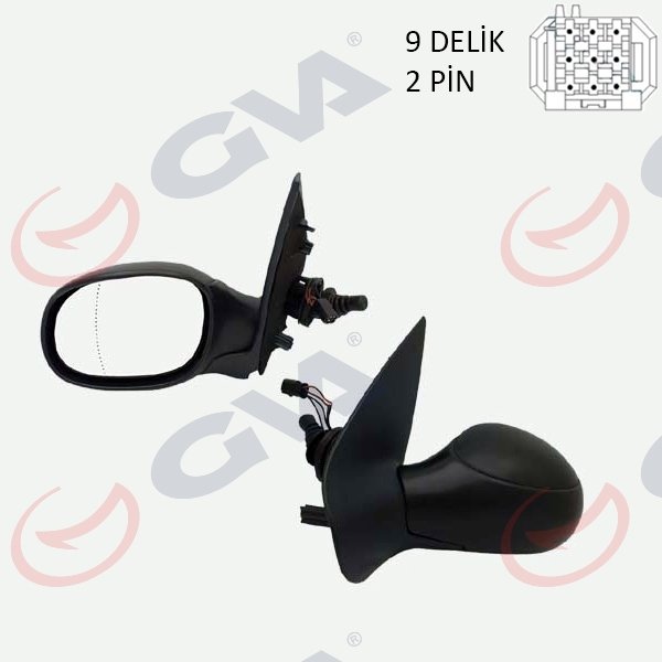 DIŞ DİKİZ AYNASI SOL 206 98> MEKANİK+ISITMALI+ASFERİK 2 FİŞ VM-206HAL
