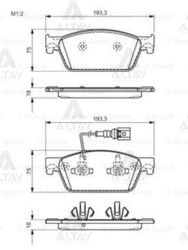FREN BALATA TRANSPORTER T6 09=> CFCA 2.0 TDI 180 HP FİŞLİ ÖN