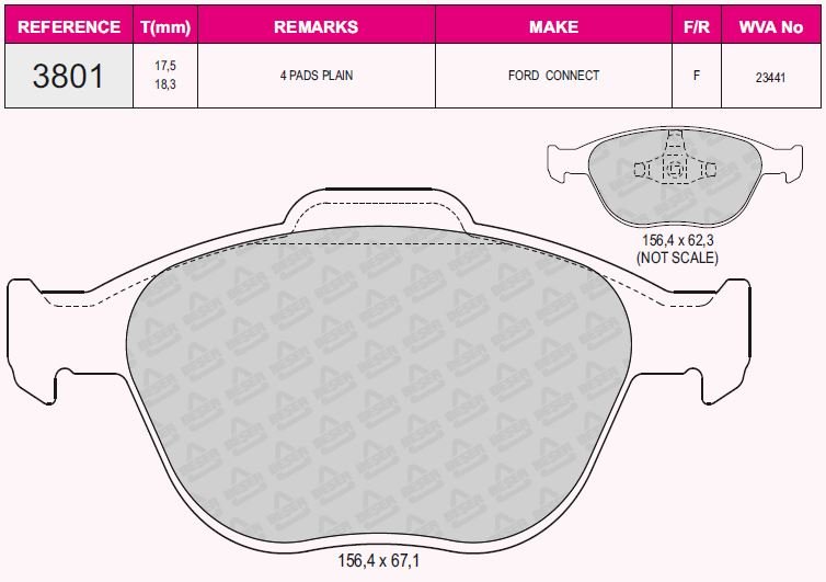 Ön Balata Connect 6.02=>Focus 2.0 Cc ( 02/11.04 ) Mazda 3 Ve 5 Serisi