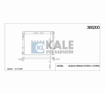 RADYATÖR SU VITARA 94-97 J20A/H20A 26mm A-T BRAZING