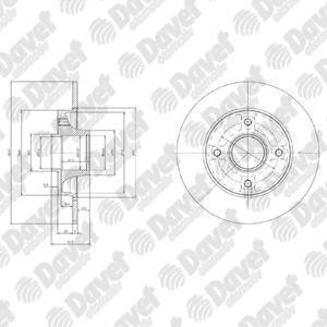 FREN DISKI ARKA RULMANLI ADET 250MM C3 C4 DS3 207 307 04->