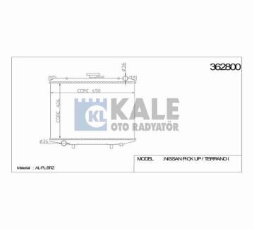 RADYATÖR SU PICKUP 86-97 D-21 / TERRANO 89-96 26mm M-T BRAZING