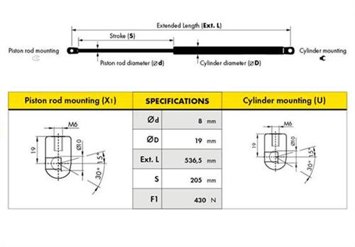 BAGAJ AMORTİSÖRÜ ASTRA CLASIC HB (92-99) (D0052-1)