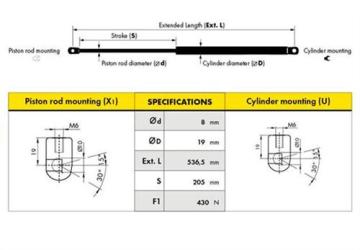 BAGAJ AMORTİSÖRÜ ASTRA CLASIC HB (92-99) (D0052-1)