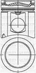 PISTON + SEGMAN 128,00MM STD KOMPLE MERCEDES AXOR 1938-2640-3340-4140-O400-O500 / OM457 LA EURO 2/3