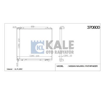 RADYATÖR SU PICKUP 06=> NAVARA 32mm A-T BRAZING