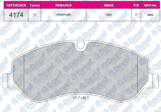 ON FREN BALATASI TOURNEO CUSTOM TRANSIT CUSTOM V362 2.2TDCI 12 /> (ARKA TEK TEKER)