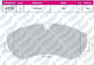 ON FREN BALATASI TOURNEO CUSTOM TRANSIT CUSTOM V362 2.2TDCI 12 /> (ARKA TEK TEKER)