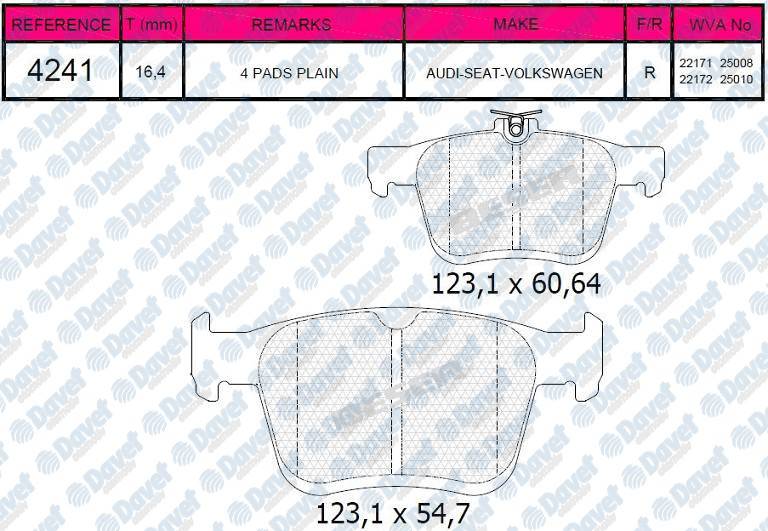 Arka Fren Balatası Golf Vıı A3 1.2 / 1.4Tfsı 1.6 / 2.0Tdı 12>