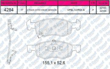 FREN BALATASI ON 14 JANT CORSA E 2015 >