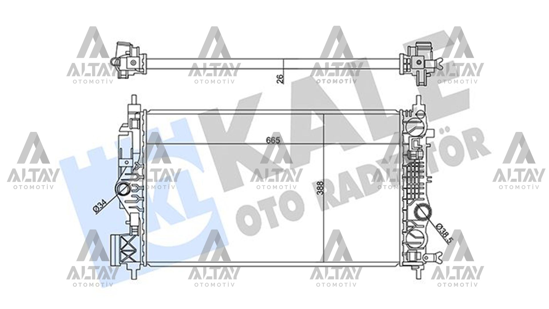 RADYATÖR SU ASTRA J / INSIGNIA A 12=> 1.6 BRAZING