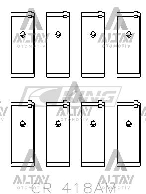 YATAK KOL ASTRA F-G-H-J / CORSA B / INSIGNIA / VECTRA A-B 93=> C12NZ-C14NZ-X14XE-X16XEL-Z14XE-Z16XEP-Z16XER-Z16LET-A16XER-A16NET TAKIM