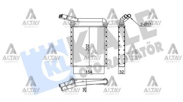 RADYATÖR KALORİFER COROLLA 06=> / AURIS / AVENSIS 08-15 / RAV-4 08=>BRAZING