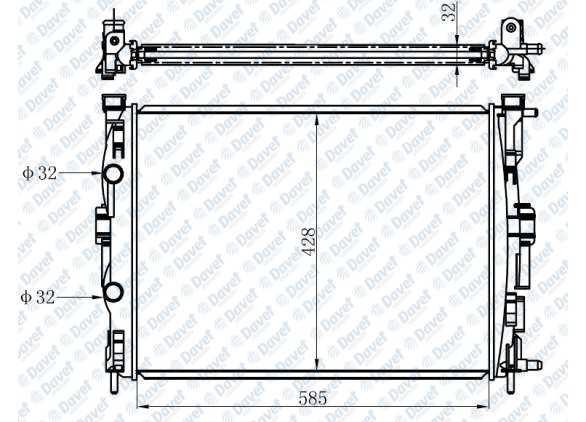 Motor Radyatoru Megane Iı 1,5 1,6 16V 2,0 16V Scenıc 1,5 1,6 16V 585×428×34)