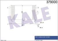 KLIMA RADYATOR (HYUNDAI: ACCENT 00>05) 620×347×17