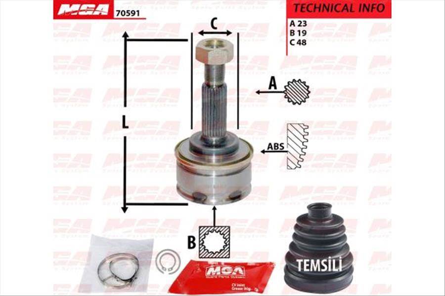 AKS KAFA DIS-(NISSAN: MICRA-K11 92>02 ''1.0'' ) (23×19×48)