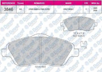 ON FREN BALATASI CORSA C COMBO C MERIVA A