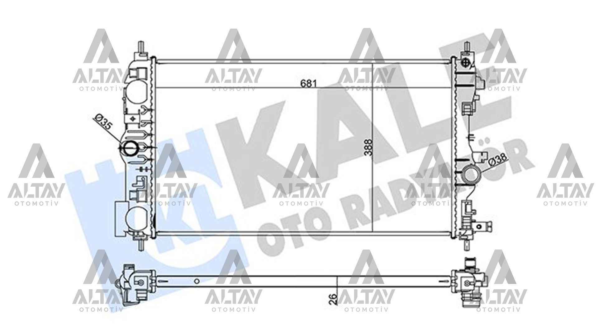 RADYATÖR SU INSIGNIA A 08-14 / ZAFIRA C / A14NET-B14NET- MANUEL- BRAZİNG