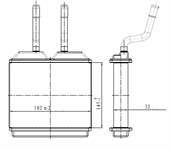 KALORİFER RADYATORU BRAZING (OPEL COMBO / CORSA B / TIGRA - CHEVROLET CORSA) 182×145×32