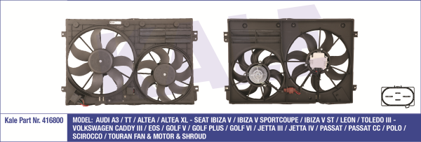 FAN MOTORU KOMPLE : SET (SOL + SAG + DAVLUMBAZ) GOLF5-GOLF6-JETTA-PASSAT-CADDY-A3-LEON CAYC-CAYD-CBZA-CBZB 1,2 TSİ-1,6 TDİ
