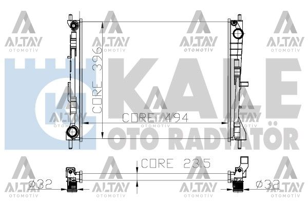 RADYATÖR SU CLIO III 05-12 / MICRA 03-10 / NOTE 06-12 / MODUS 04=> /  CLIO GRANDTOUR 05-13 / 1.5 DCI A-T/ M-T MEKANİK