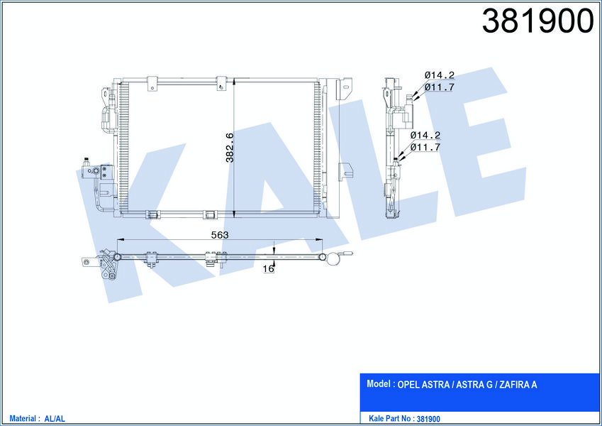 KLIMA RADYATORU ASTRA G ZAFIRA 2003>>