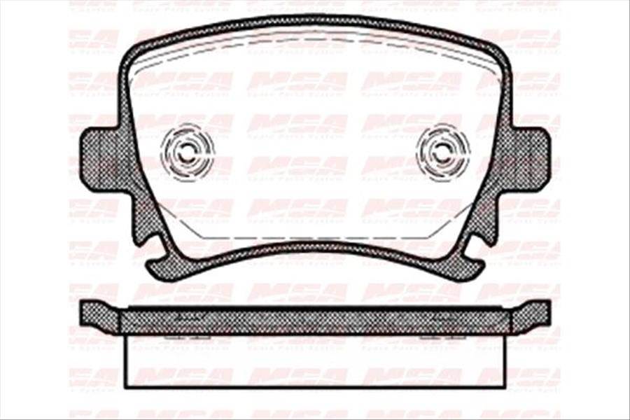 Arka Fren Balatası-Kablosuz-  (Vw Caddy 04-11  Golf 04-14  Audı A3 04-13  Seat Leon 06-13  Skoda Octavıa 04-13)