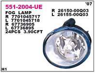 SIS LAMBASI SOL RENAULT SCENIC 99-05 / MEGANE 99-02 / VIVARO 02- / TWINGO 01-