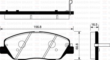 ÖN BALATA SANTAFE 2.2CRDİ-2.2CRDİ 4X4-2.2 CRDİ GLS-2.2CRDİ GLS 4X4 (GDB3418-GDB3483)
