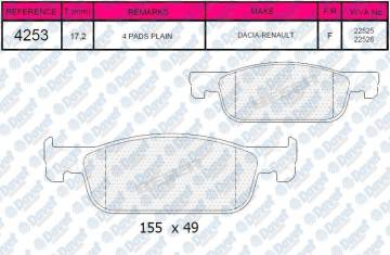 ON FREN BALATASI CLIO IV LOGAN II SANDERO II (BOMBELI) UZUN TIP