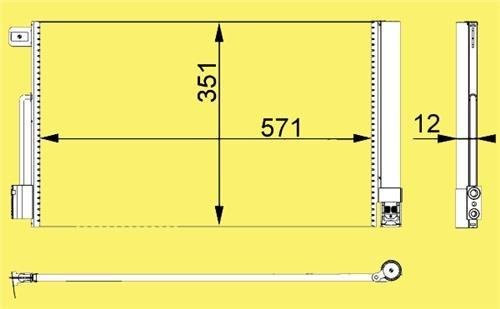Klıma Radyatoru Kondenser Brazıng Bıpper-Bıpper Tepee 1.4-1.4Hdı 08-> Fıat Fıorıno 1.4-1.3D Multıjet 07-> 600X355X12 At/Mt Sanzuman
