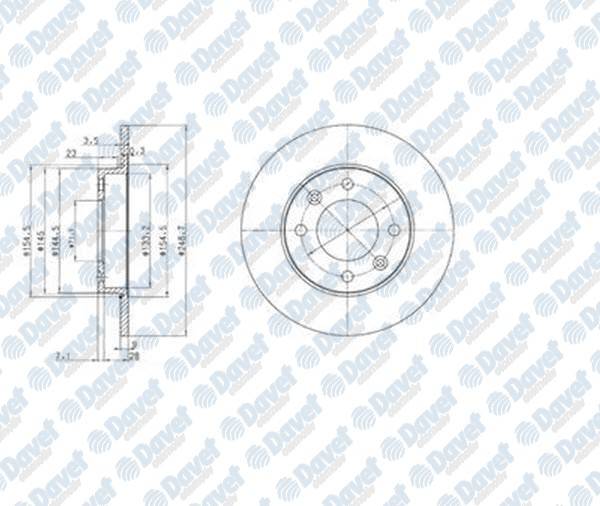 ARKA FREN DISK AYNASI PARTNER II - BERLINGO II TU5JP41.6 16V-DV61.6HDI P1007-P307-C2-C3-C4-SARA PICASSO DW10TD