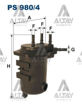 YAKIT FİLTRESİ (MAZOT) CLIO II / KANGO 03=> 1.5DCI SENSÖR DELİKLİ