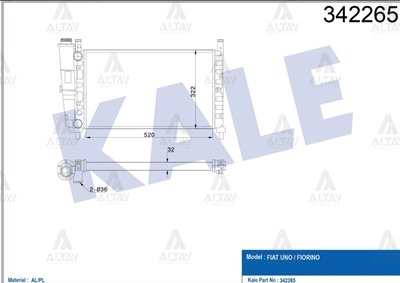 RADYATÖR SU UNO 70 94-00 1.4 MEKANİK