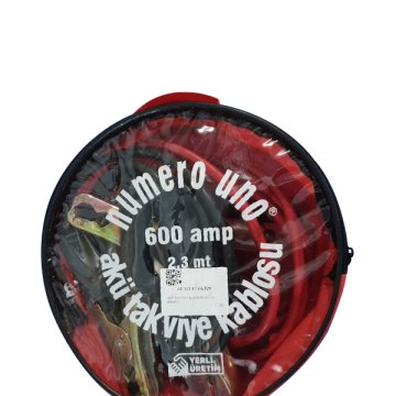 AKÜ TAKVİYE KABLOSU METAL MAŞALI - 600 Ah. (ÇANTALI) (HIRDAVAT)