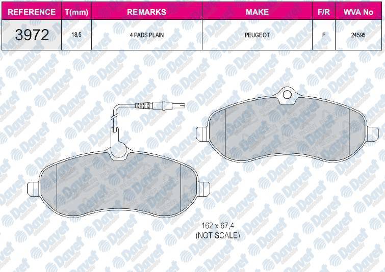 FREN BALATASI ON WVA 24595 SCUDO JUMPY 07->
