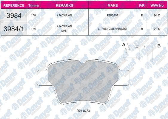 ARKA FREN BALATASI P307 C4 C4 COUPE P207 1.4 16V.1.6 16V.1.6 HDI 110 FAP.1.6 HDI 90 2.0 16V.2.0 HDI 135 FAP