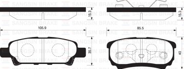 Arka Balata Outlander 2.0 4Wd-2.4 4Wd 03=> Lancer Estate-Wagon 03=> (Gdb3341-Gdb4143)