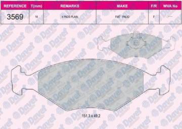 ON FREN BALATASI PALIO 178BX 1.2 1.4 1.4 KAT 1.6 16V 4 / 96 08 / 01 SIENA 1.2 1.4 1.4 KAT 4 / 96 08 / 01