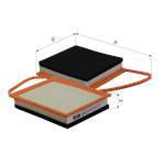 HAVA FILTRESI P208 P308 3008 P508 5008 P207 PARTNER TEPE BERLINGO III C3 PICASSO C3 III DS3 DS5 C4 II DS4 C5 III P301 C ELYSEE DV6DTED DV6C / DV4C (1,6HDI / 1,4HDI)