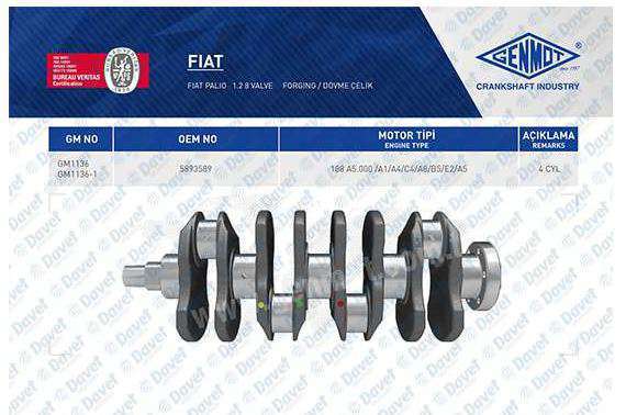 KRANK PALIO-DOBLO-ALBEA 1.2 8V DOVME CELIK