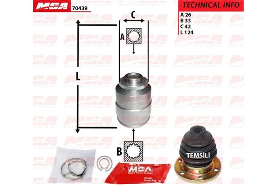 AKS KAFA IC SAG-(HYUNDAI: ACCENT-ERA 07>11 '' 1.5 CRDI DIZEL '' ) (26×33×42)