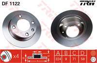 ARKA FREN DISKI (AYNASI) XANTIA 1,8I 93>01 2,0I (93 01), 3,0I 97>00