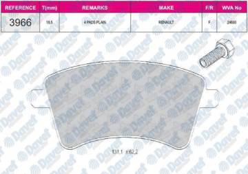 ON FREN BALATASI KANGOO III MERCEDES CITAN 1.5DCI / 1.6