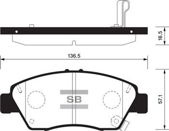 ÖN BALATA CIVIC 1.6 ie SR-VTI (94-05) (GDB1183)