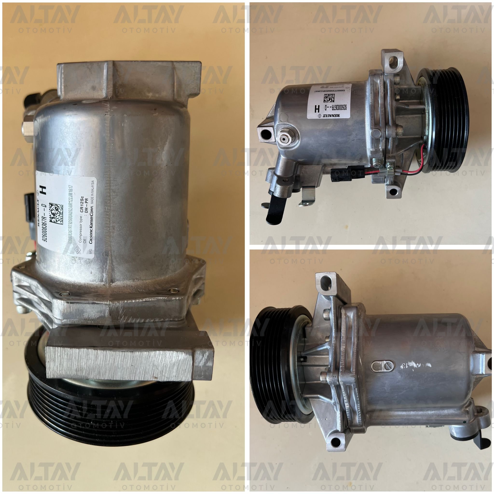 KLIMA KOMPRESORU RENAULT FLUENCE 10> NISSAN PULSAR (C13) 14> JUKE (F15) 14>19 DACIA DUSTER 10> DOKKE(ORJINAL URUN NATURAL KUTU)